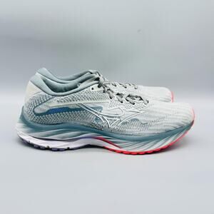 Mizuno Shoes Womens 10 Gray Pink Wave Rider 27 Cushion Running Athletic Sneakers
